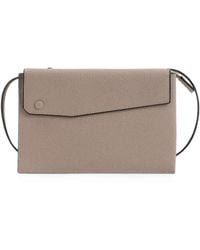 Valextra - Pocket Grain-Leather Crossbody Bag - Lyst