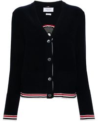 Thom Browne - Hector-Intarsia Virgin Wool Cardigan - Lyst
