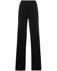 Emporio Armani - High-Waisted Wide Leg Trousers - Lyst