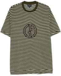 Giorgio Armani - Flocked-Logo T-Shirt - Lyst