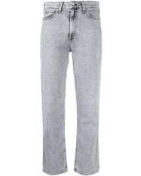 Rag & Bone Taillenhohe Cropped-Jeans - Grau