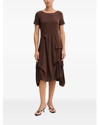 Joseph Ribkoff - Asymmetric-Hem Short-Sleeve Midi Dress - Lyst