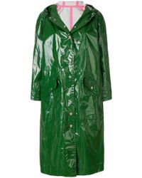 ALEXACHUNG Hooded Raincoat - Green