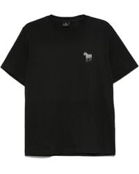 Paul Smith - T-Shirt mit Zebra-Stickerei - Lyst