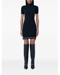 T By Alexander Wang - Alexanderwang. T Alexander Wang Ribbed Short-Sleeve Dress - Lyst