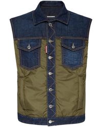 DSquared² - Pocketed Denim Vest - Lyst