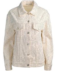 Alice + Olivia - Jeff Crystal-Embellished Denim Jacket - Lyst