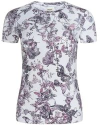 L'Agence - Ressi Butterfly-Print T-Shirt - Lyst