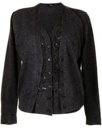Goen.J - Lace Panel Layered Cardigan - Lyst