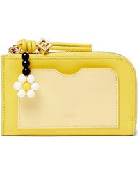 Fendi - Ff Diamonds Flower-Charm Leather Card Case - Lyst