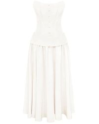 POST MERIDIEM - Serment Maxi-Jurk Met Knopen En Korset-Design - Lyst