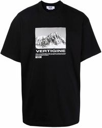 MSGM - Vertigine Graphic-Print T-Shirt - Lyst