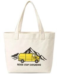 The North Face - Logo-Print Canvas Tote Bag - Lyst