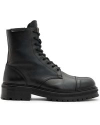 AllSaints - Leather Hank Lace-Up Boots - Lyst