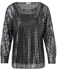 Akris Punto - Brushed Metallic Dot-Embroidered Blouse - Lyst
