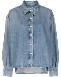 Agolde - Aiden High Low-Hem Denim Shirt - Lyst