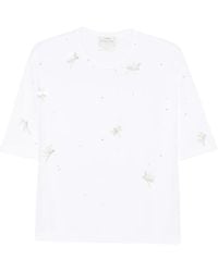 forte_forte - Dragonfly Embellished Short-Sleeved T-Shirt - Lyst