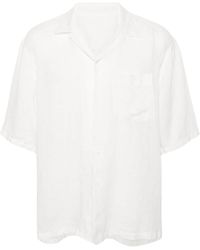 120% Lino - Camisa con cuello cubano - Lyst