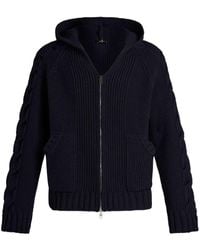Etro - Hooded Cable-knit Cardigan - Lyst