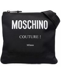 Moschino - Kuriertasche Mit Logo-Print - Lyst