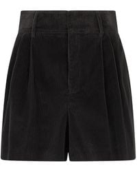 RED Valentino - Corduroy Pleated Shorts - Lyst