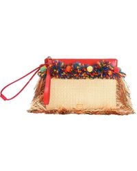 Dolce & Gabbana - Trousse De Toilette En Raphia À Franges - Lyst