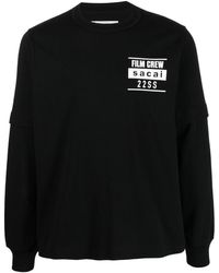 Sacai Slogan-print Sweatshirt - Black