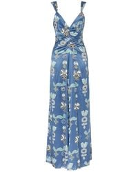Temperley London - Reina Sleeveless Ruched Silk Maxi Dress - Lyst