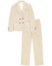 Fortela - Bibiane Double-Breasted Peak-Lapels Suit - Lyst