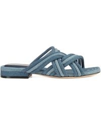 Sergio Rossi - Braided Denim Sandals - Lyst