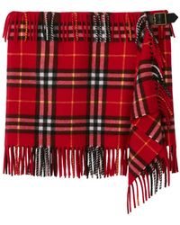 Burberry - Tartan-Pattern Skirt - Lyst