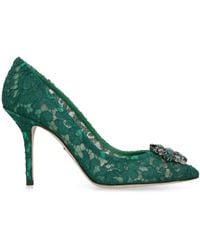 Dolce & Gabbana - Lace Rainbow Pumps With Brooch Detailing - Lyst