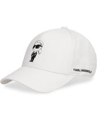 KARL LAGERFELD - Graphic-Print Cotton Baseball Cap - Lyst