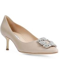 Manolo Blahnik - Escarpins Hangisi À Boucle Ornée De Cristaux - Lyst
