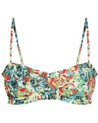 Ganni - Haut Bandeau À Volants - Lyst