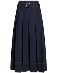 Cinq À Sept - Rylee Belted Pleated Midi Skirt - Lyst
