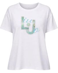 Liu Jo - T-Shirt With Printed Insert - Lyst