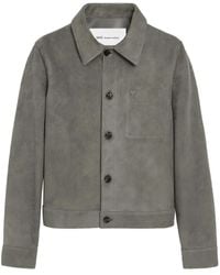 Ami Paris - Chaqueta Ami De Coeur De Piel Con Botones - Lyst