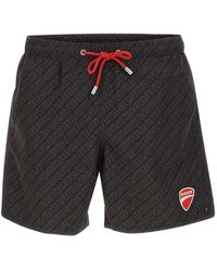MC2 Saint Barth - Ducati Logo-Print Swim Shorts - Lyst
