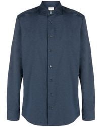 Traiano Milano - Ribbed Long-Sleeve Button-Up Shirt - Lyst