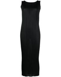 Pleats Please Issey Miyake - Pleated Long Dress - Lyst