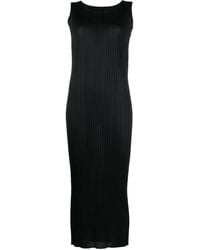 Pleats Please Issey Miyake - Midikleid Mit Falten - Lyst