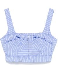 Sandro - Striped Crop Top - Lyst