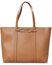 ARMANI EXCHANGE - Logo-Plaque Tote Bag - Lyst