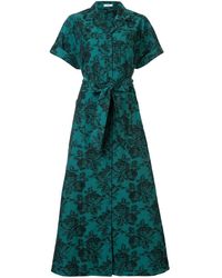 Erdem Cypress floral-print dress - Verde