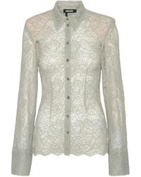 ROTATE BIRGER CHRISTENSEN - Lace Buttoned Shirt - Lyst