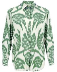 Punicana - Chemise Imprimée À Col Frangé - Lyst
