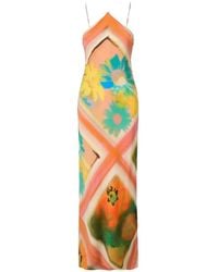 STAUD - Cubism Floral-Print Maxi Dress - Lyst