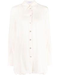 Ferragamo - Pleat-detail Long-sleeve Shirt - Lyst