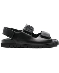 Elisabetta Franchi - Leather Flat Sandals - Lyst
